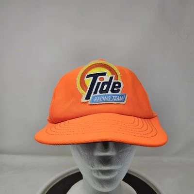 Винтажная кепка Tide Racing Team с застежкой сзади оранжевая гоночная мужская NASCAR США 90-е - Изображение 1 из 4