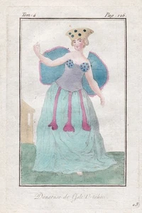 Danzarín De La Isla Tahití Traje Del Pacífico Trajes Grabado 1780 - Imagen 1 de 1