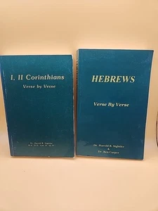 Hebrews & I, II Corinthians (Verse by Verse) by Dr. Harold B. Sightler Lot Of 2 - Picture 1 of 3
