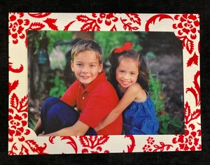 Meri Meri Holiday Photo Cards with Textured Velvet Poinsettias (set of 8) - Picture 1 of 6