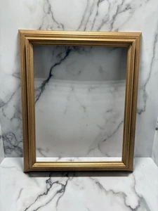 Vintage Matted Gold Tone Ornate MCM Picture Frame, Holds 12 X 15 ” *Frame Only* - Picture 1 of 5