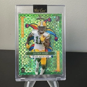 2023 WILD CARD 5 CARD DRAW STACKED DECK #1/1 JAYDEN REED GREEN CHECKER RC - Bild 1 von 2