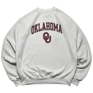 Champion Oklahoma Sooners Football White Sweatshirt Pullover Herren Gr. M Defekt - Bild 1 von 6