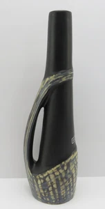Birger Astrom/Ceramic Sweden MCM handle Black Scandinavian Mod Vase Beka Vtg. - Picture 1 of 20