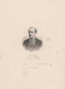 c1890 Georg von Kopp , Bischof von Fulda * Stahlstich-Porträt - Imagen 1 de 1