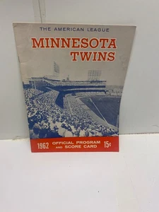 VINTAGE Minnesota Twins 1962 Program SCORED - Picture 1 of 3