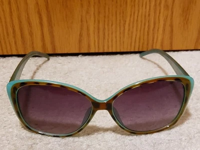 Gafas de sol Jessica Simpson ojo de gato aguamarina y caparazón de tortuga J5012-ANBL borde completo Foto 1 de 4