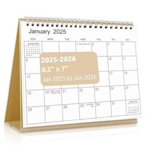  Desk Calendar 2025-2026, Jan 2025 to Jun 2026 18 Months Small Desk Calendar  - Picture 1 of 8