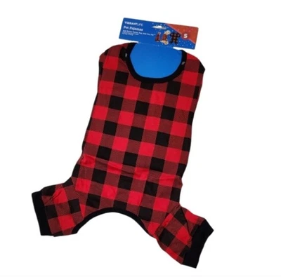 Pijama xadrez Vibrant Life vermelho e preto búfalo cachorro ou gato (S) - Imagem 1 de 4