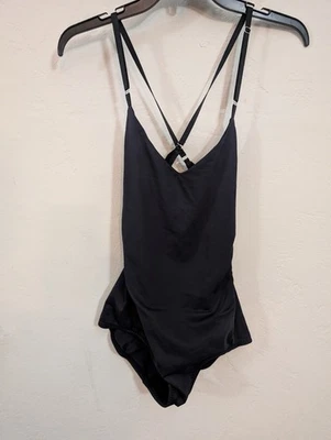 Malia Mills One Piece Scrunch Butt Swimsuit Size 2 Adjustable Straps in Black - Image 1 of 2