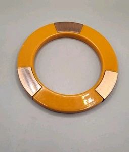 Bracciale vintage arancione lucite e rame - Foto 1 di 13
