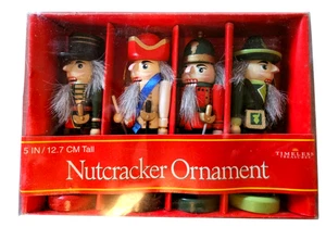 Set Of 4 Nutcracker 5" Ornaments By Timeless Treasures Christmas Holiday Decor - Picture 1 of 8