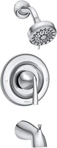 Moen 82330 Essie 1-Griff 5 Strahlarten Wannen- und Duscharmatur mit Ventil Chrom - Bild 1 von 4