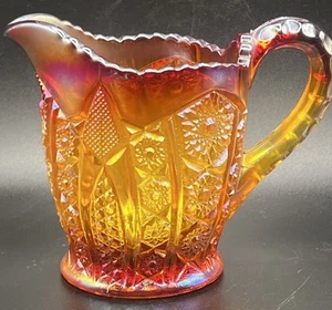Vintage Indiana Carnival Glass Red Sunset Creamer Heirloom 4.5" - Picture 1 of 7