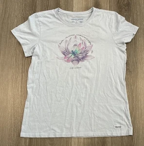 Life Is Good SS Shirt Crusher Tee DRAGONFLY LOTUS Damen Größe Large - Bild 1 von 9