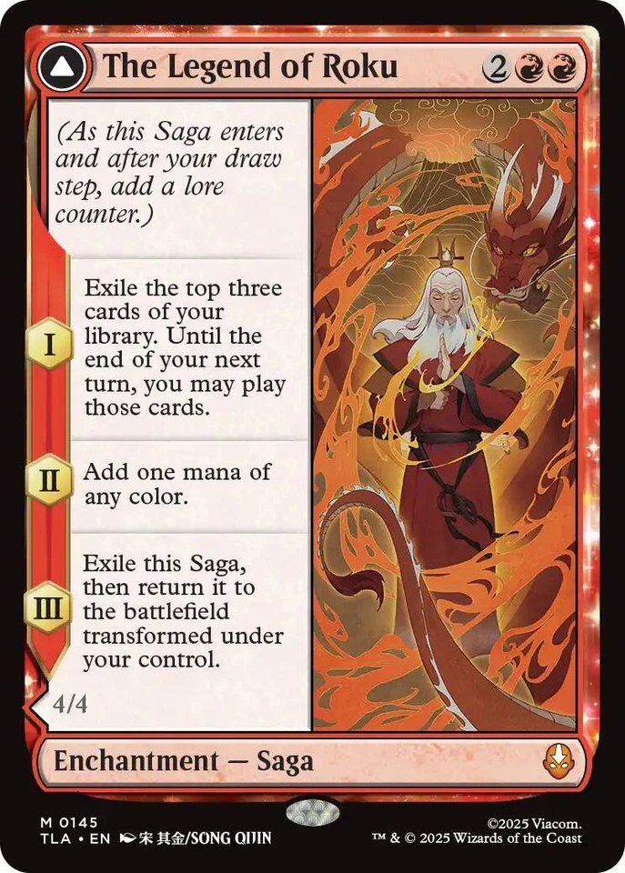 The Legend of Roku 145 NM Normal Avatar: The Last Airbender MTG EN - Image 1 of 1