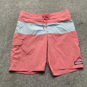 Vineyard Vines Shorts Mens 32 Striped Board Swim Trunks Polyester Pocket Swimwea - Picture 1 of 8