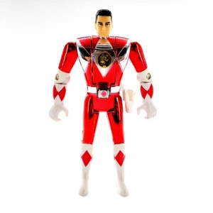 Vintage 1993 Power Rangers Metallic Chrome Special Edition Auto Morphin Red Ranger - Bild 1 von 9