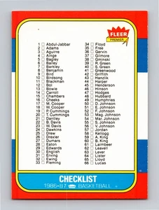Checklist 1986 Fleer Rookie #132 ICONIC SET EX-NM (OC) - Picture 1 of 2