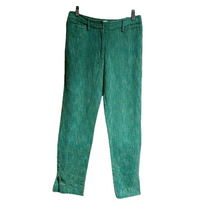 Dolce And Gabbana Women 42/small Vintage Tweed Blue Green Trousers  - Image 1 of 4