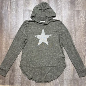 Sudadera con capucha Grayson Threads para mujer mediana estrella dobladillo curvo manga larga verde - Imagen 1 de 6