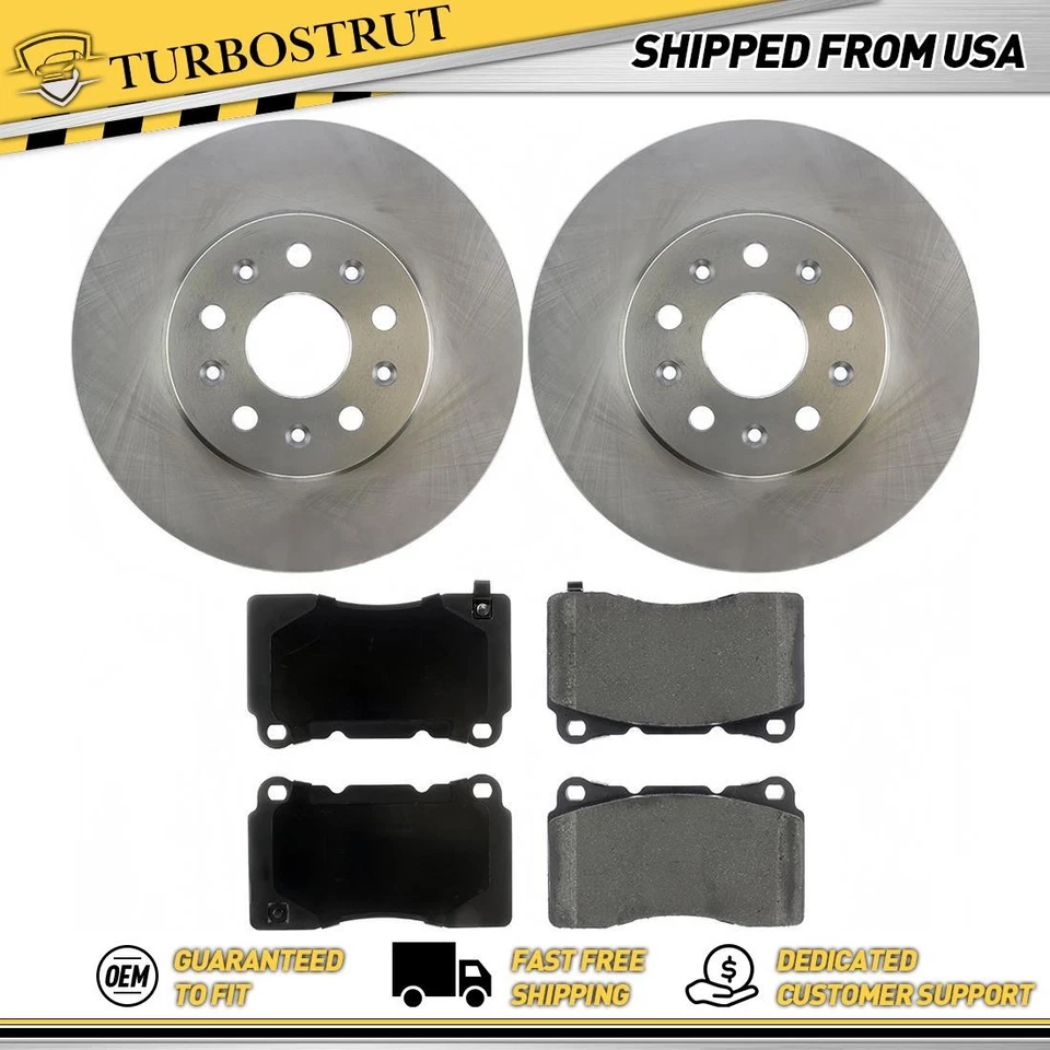 Front OE Brake Rotors Brake Pads Kit for 2014-2019 Cadillac CTS 3.6L - Image 1 of 1