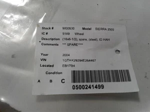 Wheel Fits 03-18 EXPRESS 2500 VAN 1103941 - Picture 1 of 12