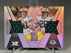 2020 Panini Xr Team Materials #TM-3 Jordan Love AJ Dillon 27/99 (RC) Packers - Foto 1 di 3