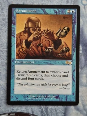 Attunement - Urza's Saga - Magic the Gathering - MTG - Light Play - Image 1 of 2