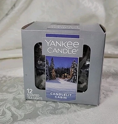 Yankee Candle Candlelit Cabin Box of Tealights (12 in Box) NEW - Retired Scent  - Image 1 of 3