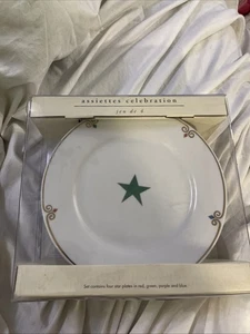 Pier One Celebration Star Plates 4er-Set Vorspeisen-Dessertsalat Neu in der Box - Bild 1 von 3