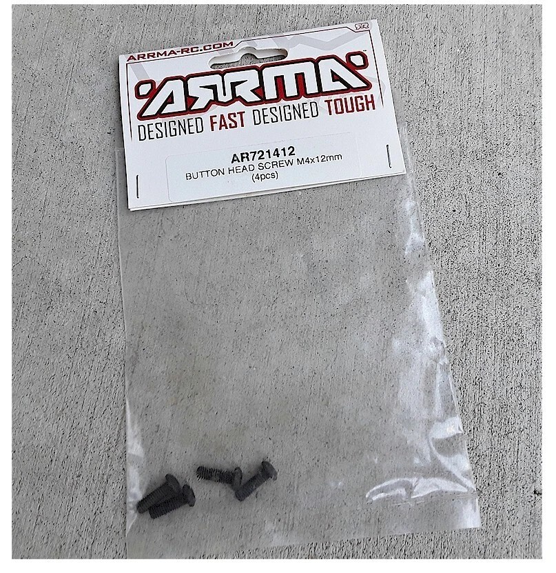 ARRMA AR721412 4x12mm Button Head Screw Set (4) ARA721412 - Image 1 of 1