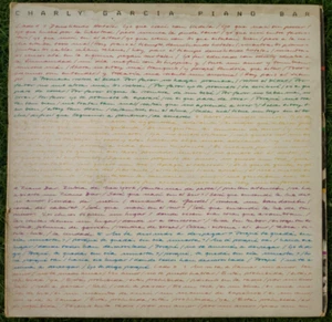 Charly Garcia - Piano Bar ORIG Argentina New Wave 1984 LP + Insert NM - Imagen 1 de 5