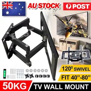 Full Motion TV Wall Mount Bracket Swivel LED LCD Swivel Pivot 40-80 Inch New - Picture 1 of 9