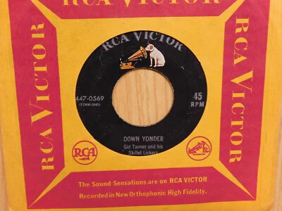 Gid Tanner N His Skillet Lickers Country 45 Down Yonder bw Back Up And Push  RCA - Image 1 of 2