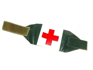 Schwedisches Medical Brassard Armband, Sanitäterband wendbar grün/weiß Vinyl - Bild 1 von 6