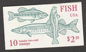 US 2205-2208 2209a BK154 Fish 22c booklet 10 #11111 MNH 1986 - Picture 1 of 8