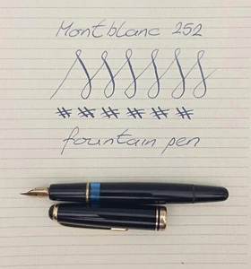 MONTBLANC 252 PISTON FOUNTAIN PEN 14K EF NIB VINTAGE 50S EXCELLENT RARE - Picture 1 of 14
