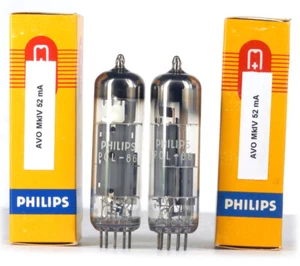 MATCHED PAIR PCL86/14GW8 PHILIPS NOS BRITISH Tube Valve Valvula Valvola Röhre - Picture 1 of 2