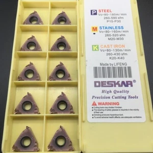10pc 16IRM 14W LF6018 Carbide internal thread turning inserts 16IR IC 3/8 - Picture 1 of 8
