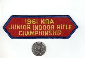 1961 N.R.A. JUNIOR INDOOR RIFLE FIREARMS PISTOL SHOTGUN PATCH-MICHIGAN DEER - Picture 1 of 1