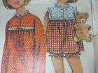 Vintage 60'S Simplicity 6815 Nightgown Pajamas Bloomers Sewing Pattern Girl Sz 8