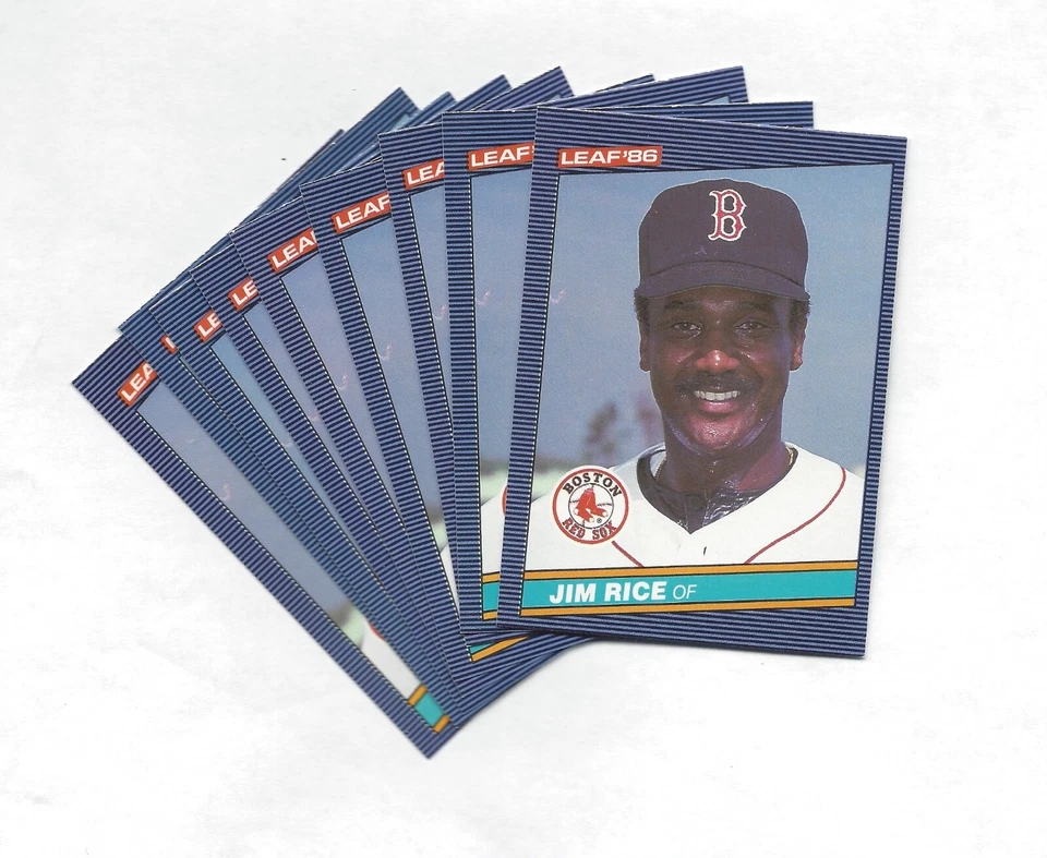 LOT OF NINE 1986 LEAF BASEBALL #146 JIM RICE PACK FRESH MINT .99 SHIPPING - Image 1 of 1