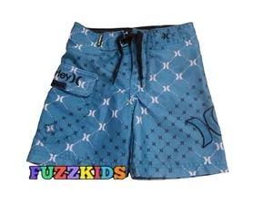 Boys Hurley Size 2T Turqouise Drawstring  Swim Trunks Surf Board Shorts - Picture 1 of 6