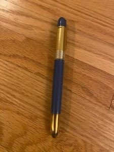 Vintage Stratford Fountain Ink Pen Blue/Gold Fancy Premium Classic Old - Picture 1 of 9