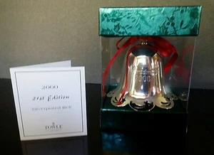 Towle 2000 Annual Christmas Bell Silver Plate 21st Edition - Picture 1 of 9