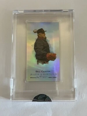 2007 etopps Bill Clinton Allen & Ginter Mini Uncirculated 1st Pitch # 492/999 - Image 1 of 4