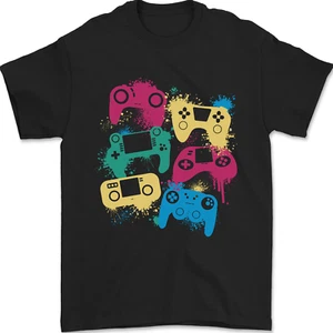 Joystick Art Gaming Gamer Controller Videospiel Herren T-Shirt 100 % Baumwolle - Bild 1 von 14
