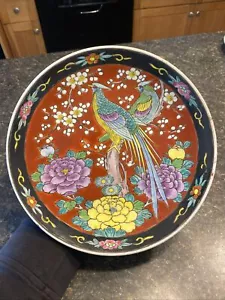 Antique 19th Cen Japanese Porcelain Amari Phoenix Plate Charger 9.75” Beautiful! - Picture 1 of 14