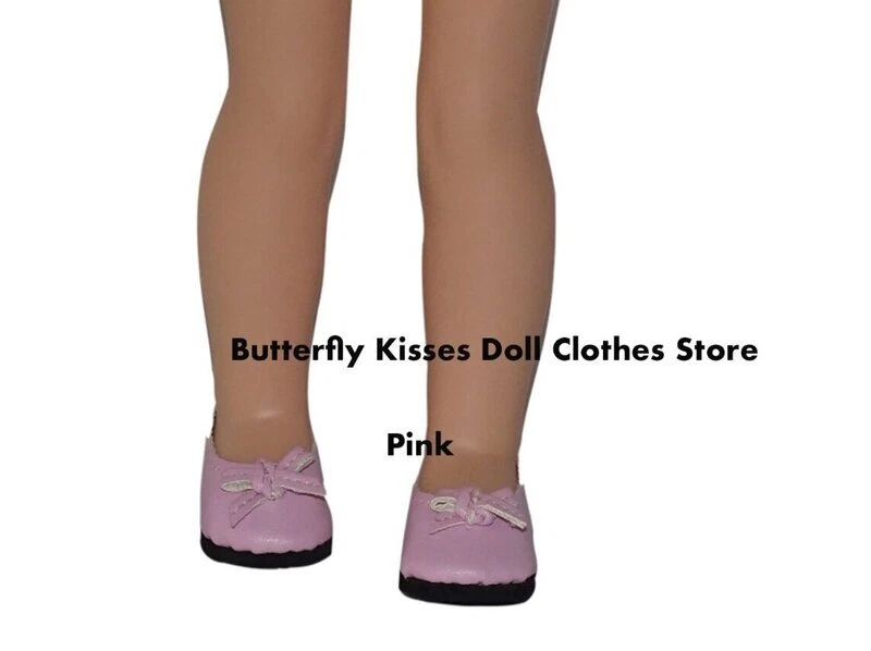  Pink Matte Patent Bow Shoe Doll Clothes For 14" Girl Dolls Foto 1 de 1